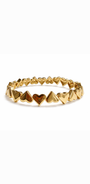 Bracelet Coeurs Lisses - Doré