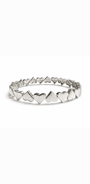 Bracelet Coeurs Lisses - Argenté