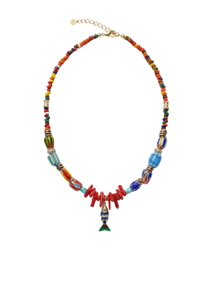 Collier Martia Poisson Bleu