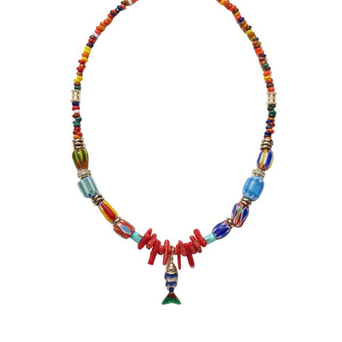 Collier Martia Poisson Bleu