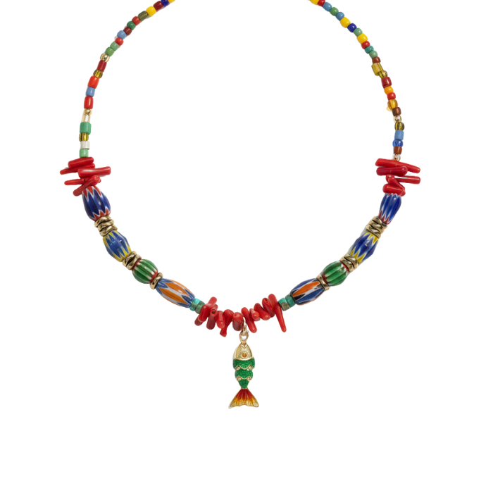 Collier Martia Poisson Vert