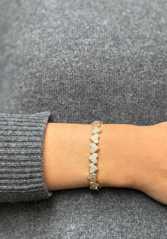 Bracelet Coeur Plaqué Or - Maison Baïka