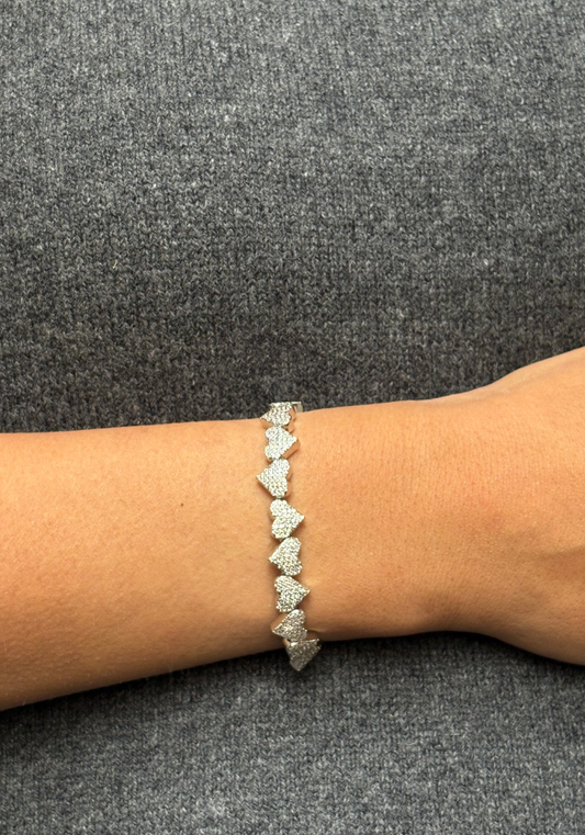 Bracelet Coeur Plaqué Argent - Maison Baïka