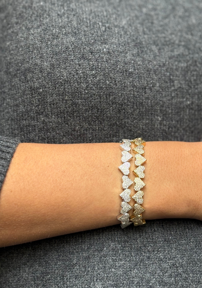 Bracelet Coeur Plaqué Or - Maison Baïka