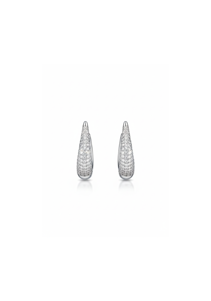 Boucles D'Oreilles Georgy Moyen Modèle Argent