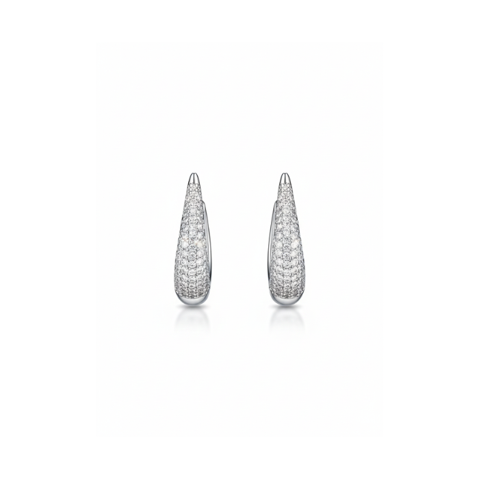Boucles D'Oreilles Georgy Moyen Modèle Argent