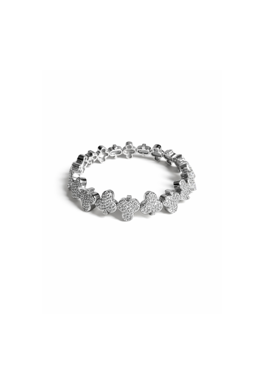 Bracelet Trèfle Plaqué Argent