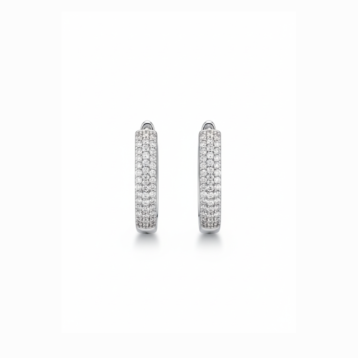 Boucles D'Oreilles Glinda Grand Modèle Argent