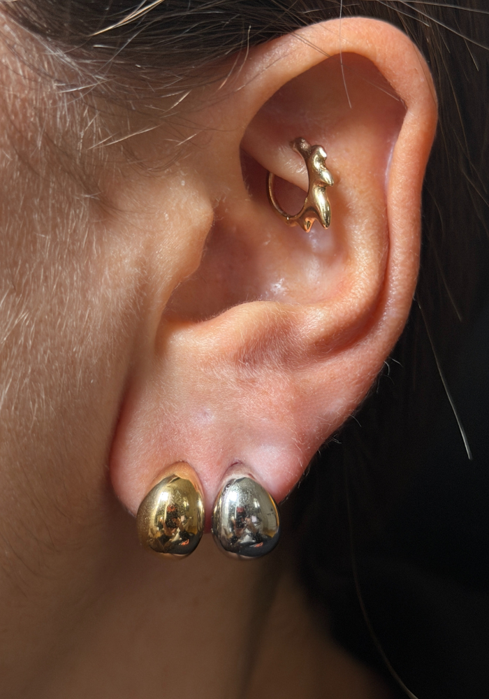 Boucles D'Oreilles Jimmy Grand Modèle Argent