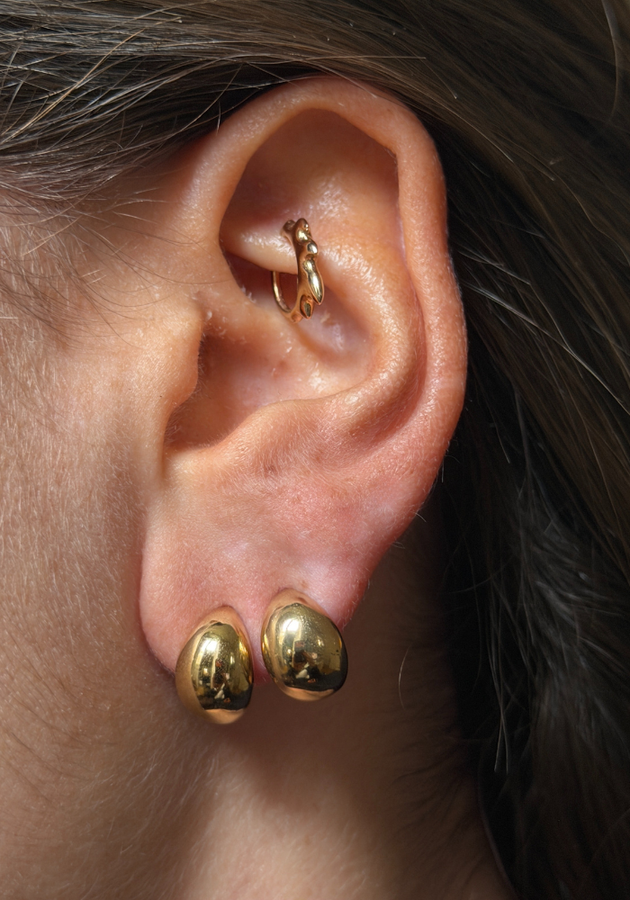 Boucles D'Oreilles Jimmy Grand Modèle Doré