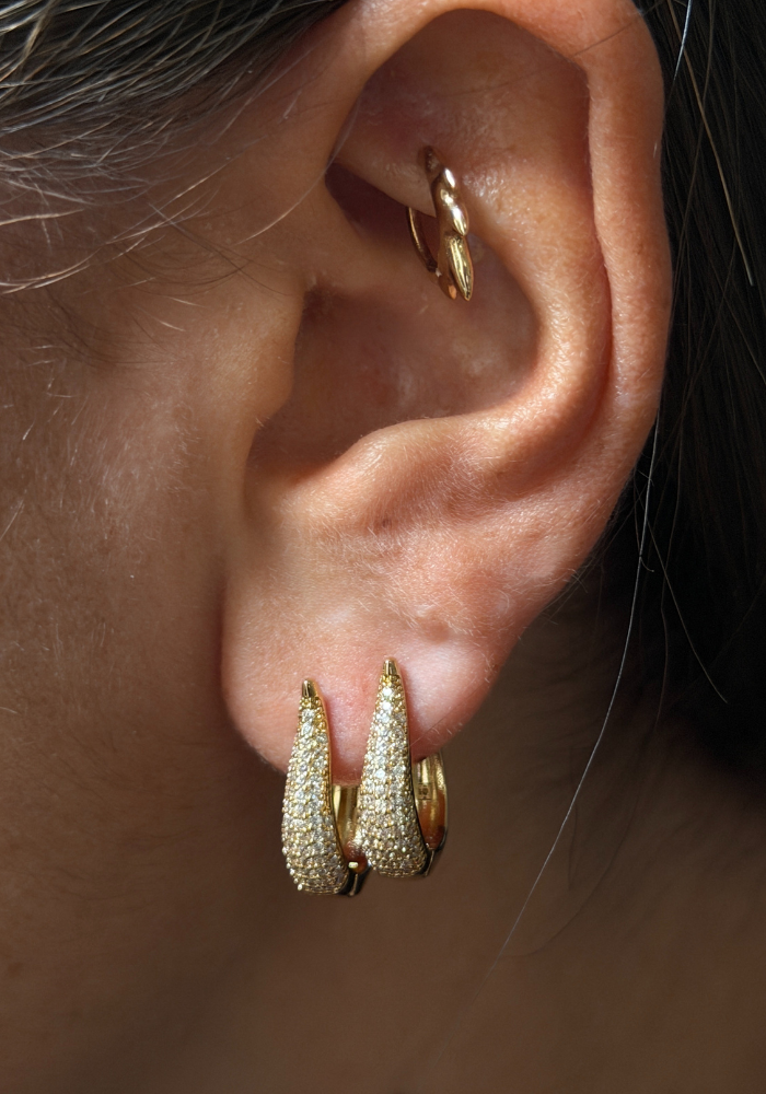 Boucles D'Oreilles Georgy Moyen Modèle Doré