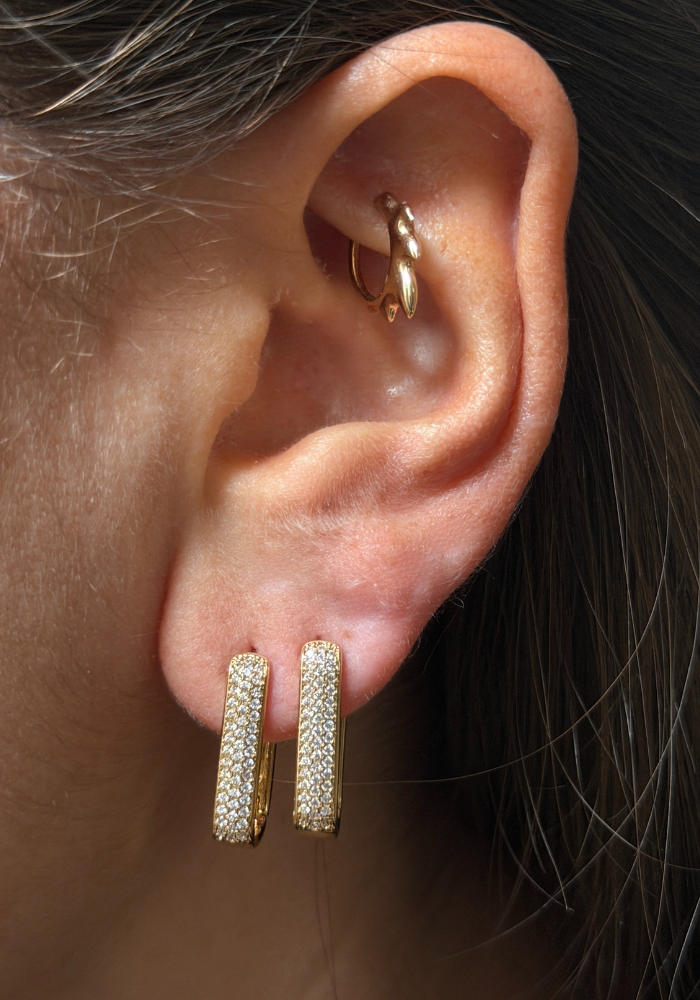 Boucles D'Oreilles Glinda Grand Modèle Doré