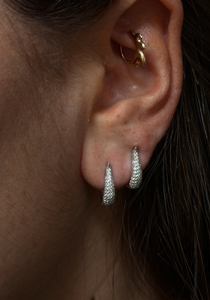 Boucles D'Oreilles Georgy Petit Modèle Argent