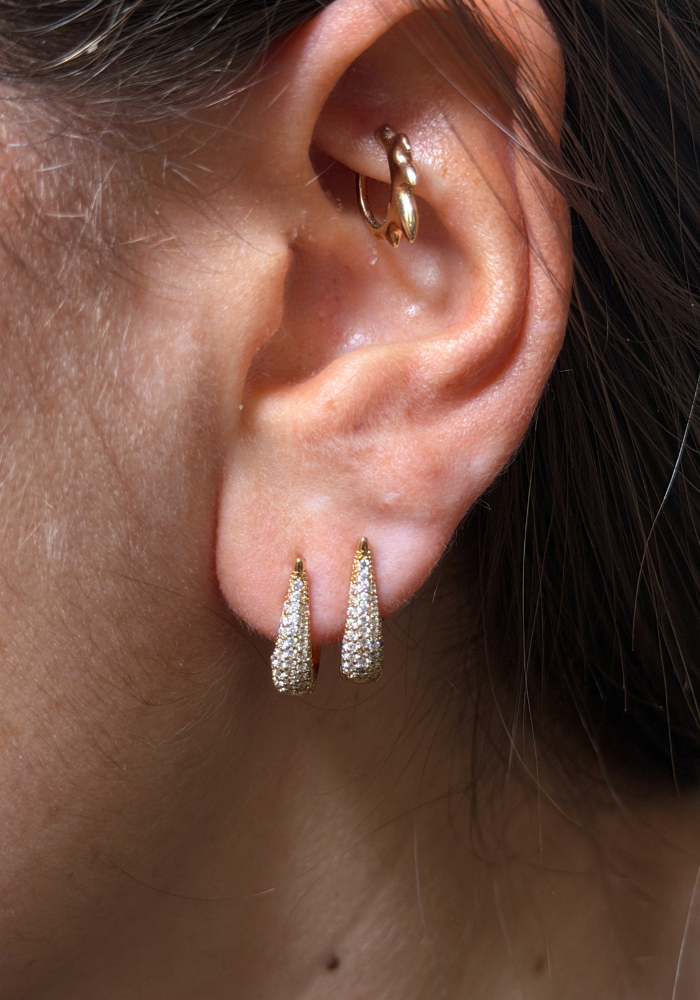 Boucles D'Oreilles Georgy Petit Modèle Doré