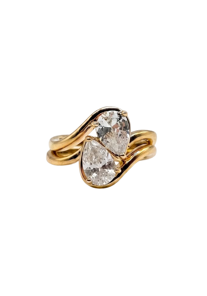 Bague Mary Jane Blanche - Maison Baika