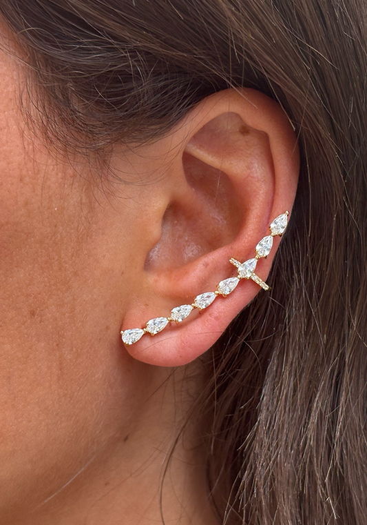 Boucle D'Oreille Tracy Dorée - Maison Baika