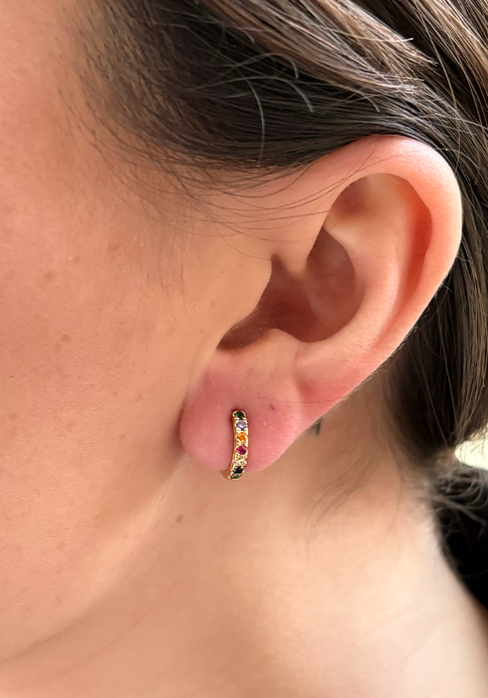 Boucles D'Oreilles Pozzi Multicolores - Maison Baika