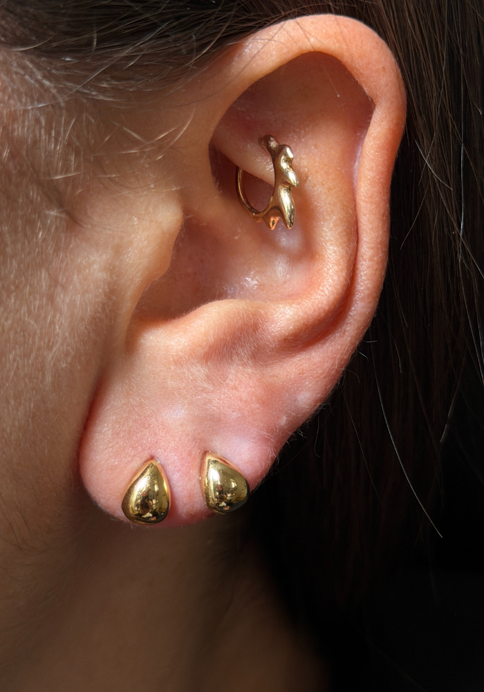 Boucles D'Oreilles Jimmy Moyen Modèle Doré