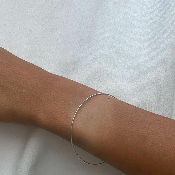 Jonc Alizé Lisse Argent - Maison Baïka