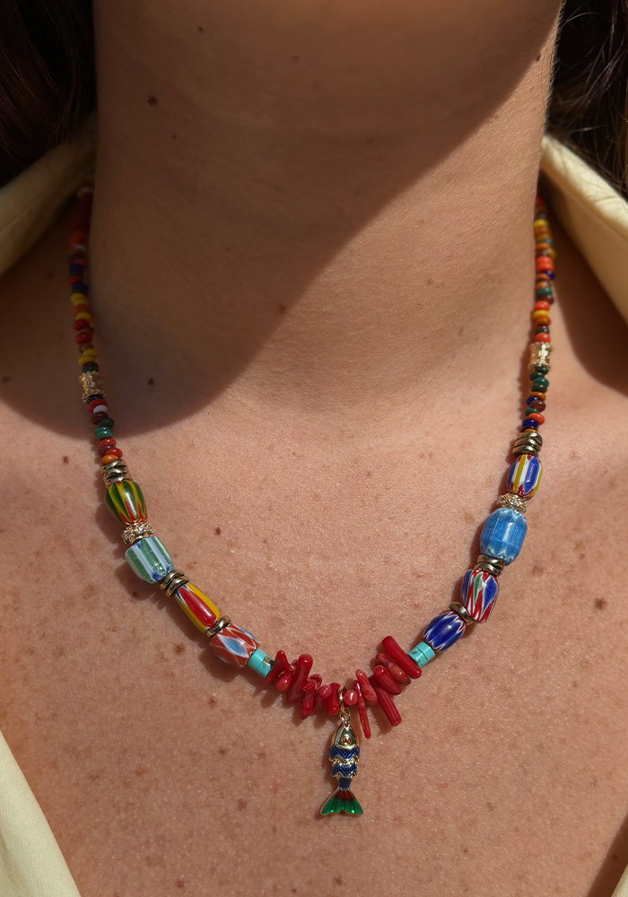 Collier Martia Poisson Bleu