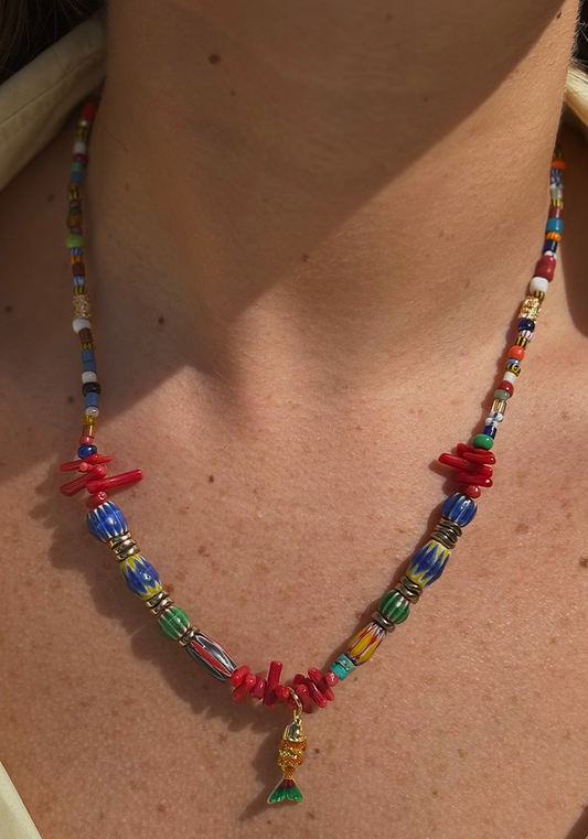 Collier Martia Poisson Jaune - Maison Baika