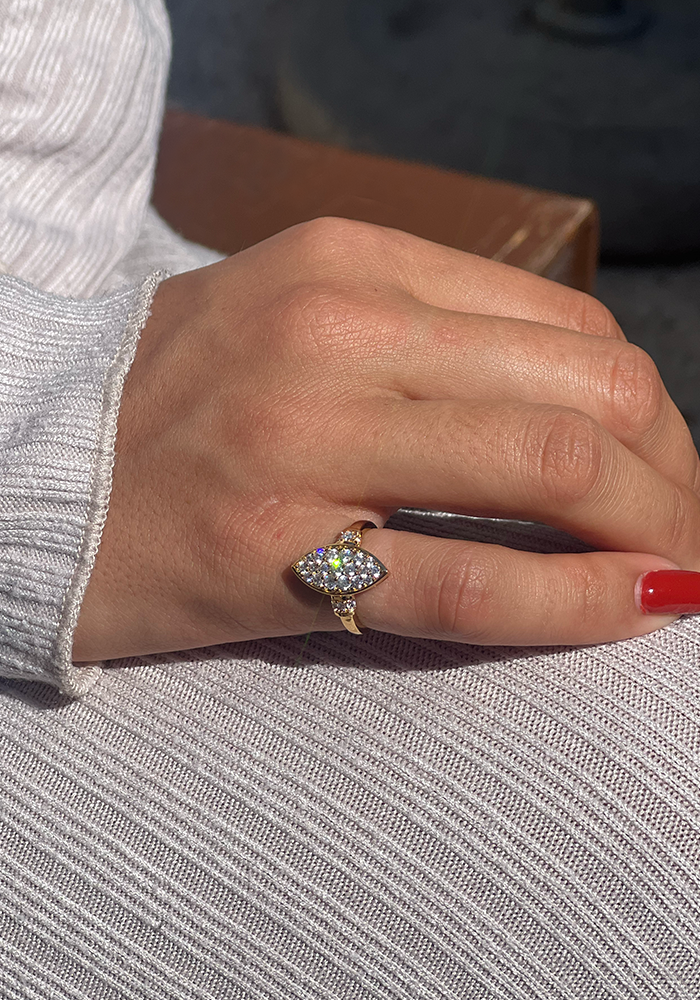 Bague Leva Plaqué Or - Maison Baïka