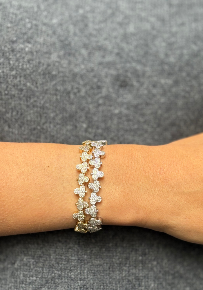 Bracelet Trèfle Plaqué Or - Maison Baïka