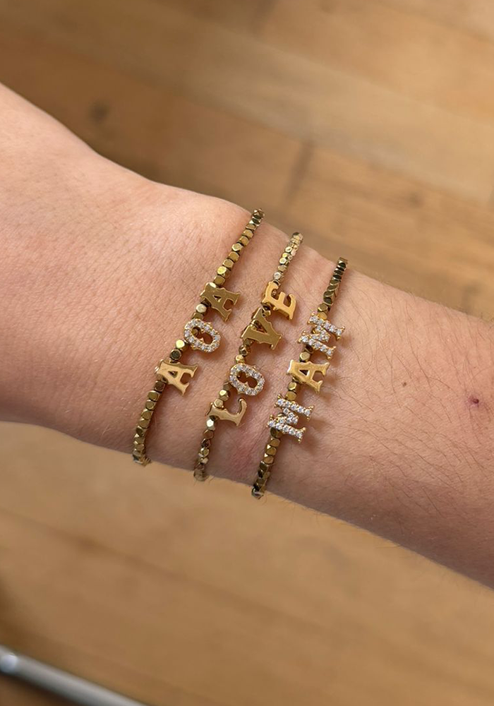 Bracelet Lettres Personnalisable - Maison Baïka