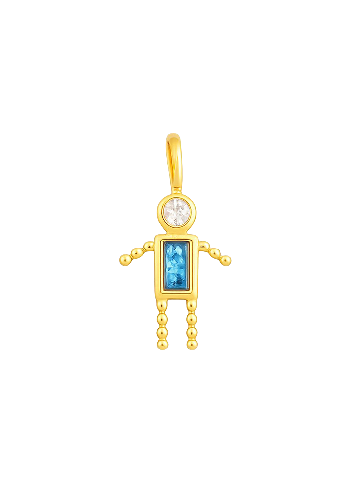 Pendentif Enfant Personnalisable | Charm Doré | Maison Baïka