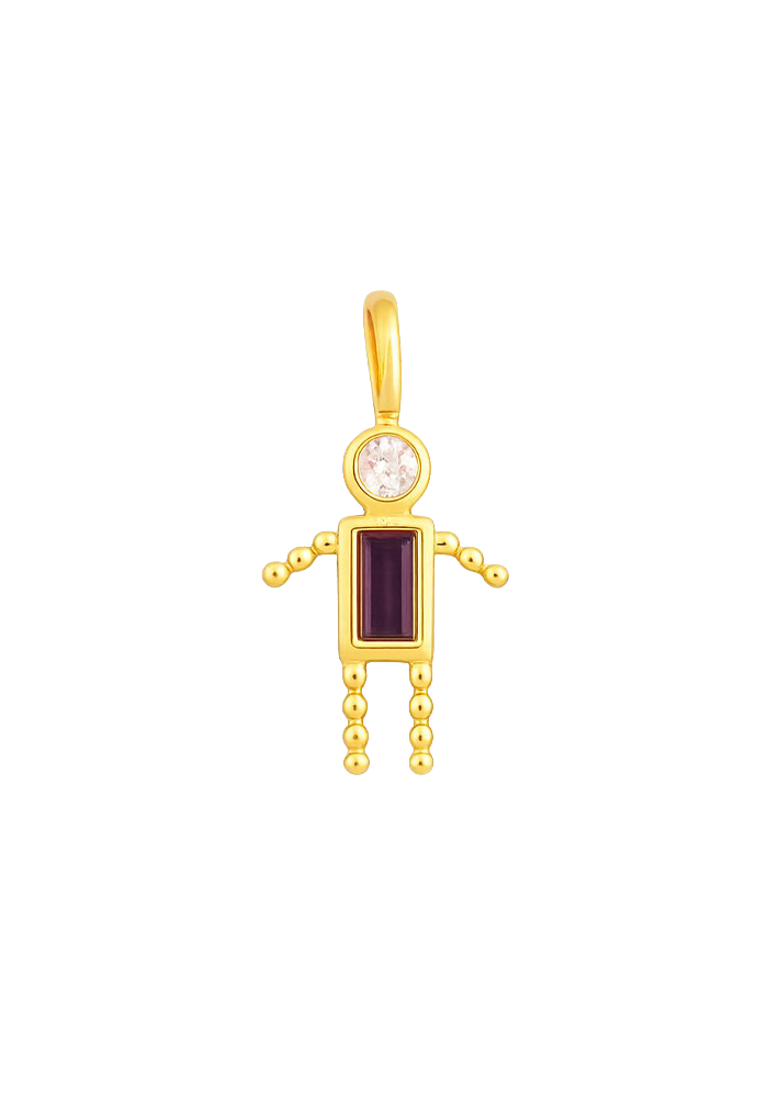 Pendentif Enfant Personnalisable | Charm Doré | Maison Baïka