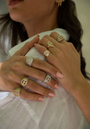 Bague Caroline Plaqué Argent - Maison Baïka