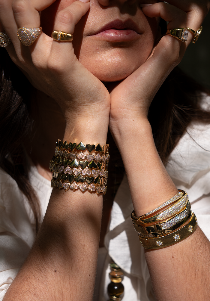 Bracelet Coeurs - Doré - Maison Baïka