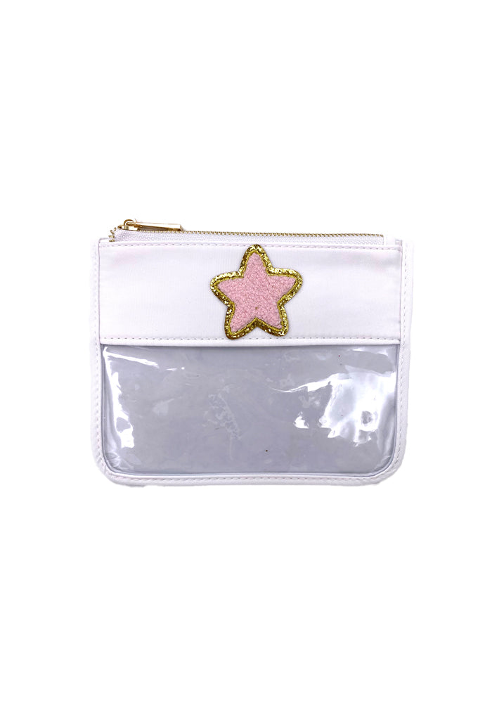 Pochette Oxford Plastique Transparent Et Bande Blanche - Maison Baïka